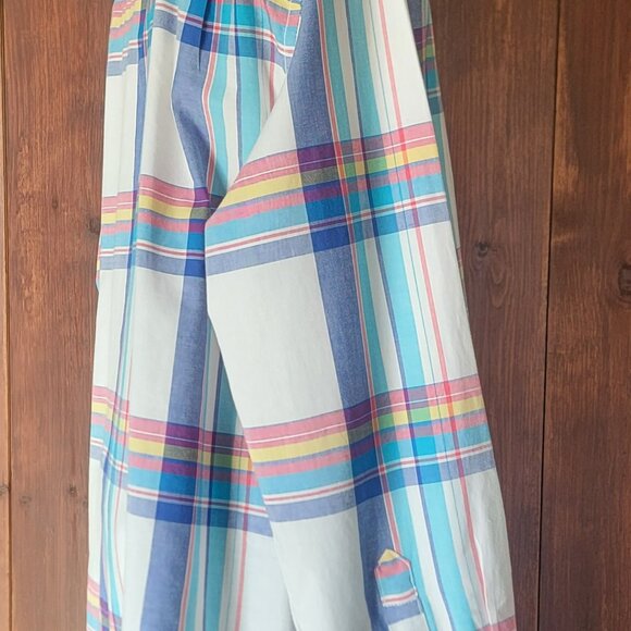 Club Room Men XXL Madras Plaid Shirt 100% Cotton Button Down Collar Long Sleeve - Picture 5 of 11